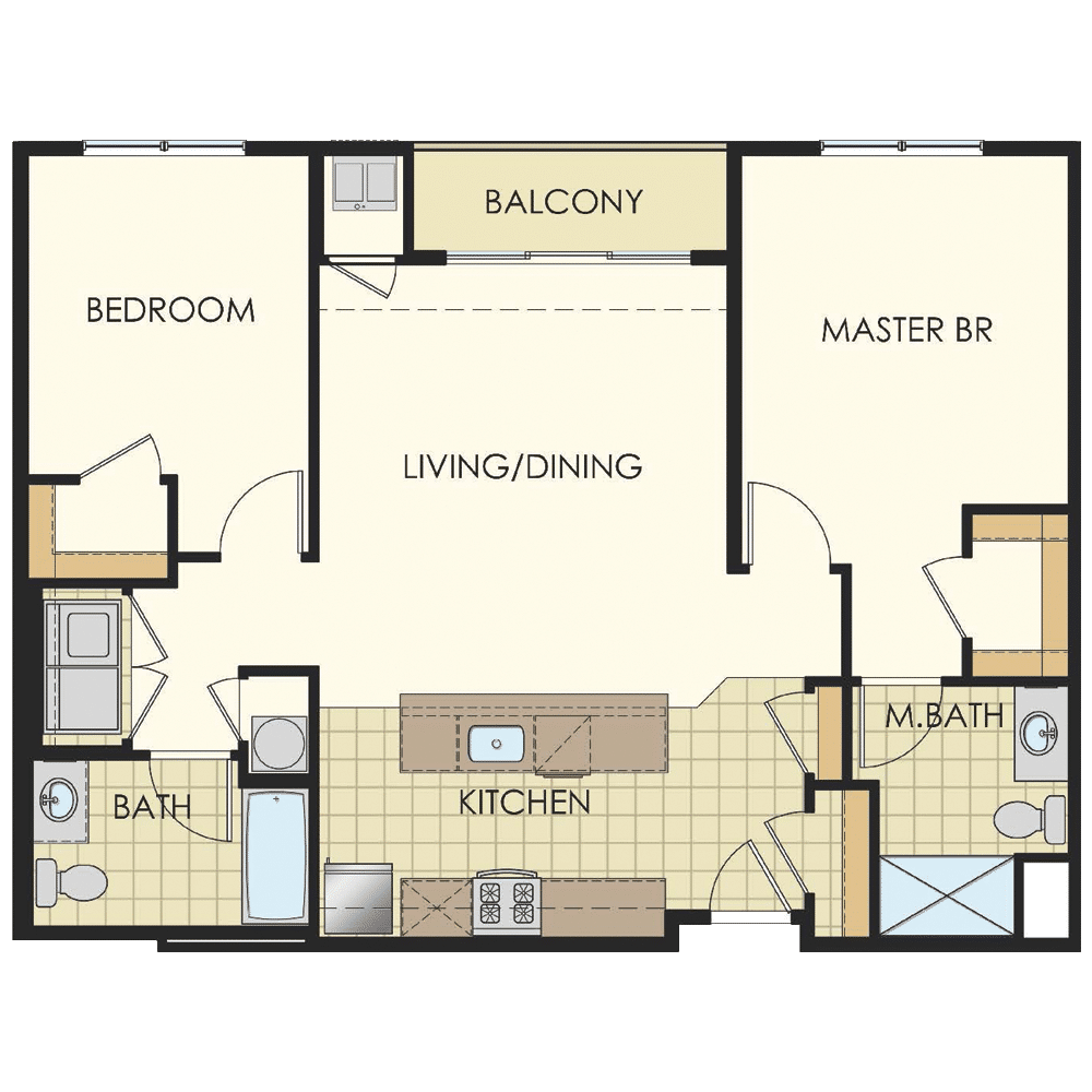 Station at Lyndhurst Two Bedroom Floor Plans