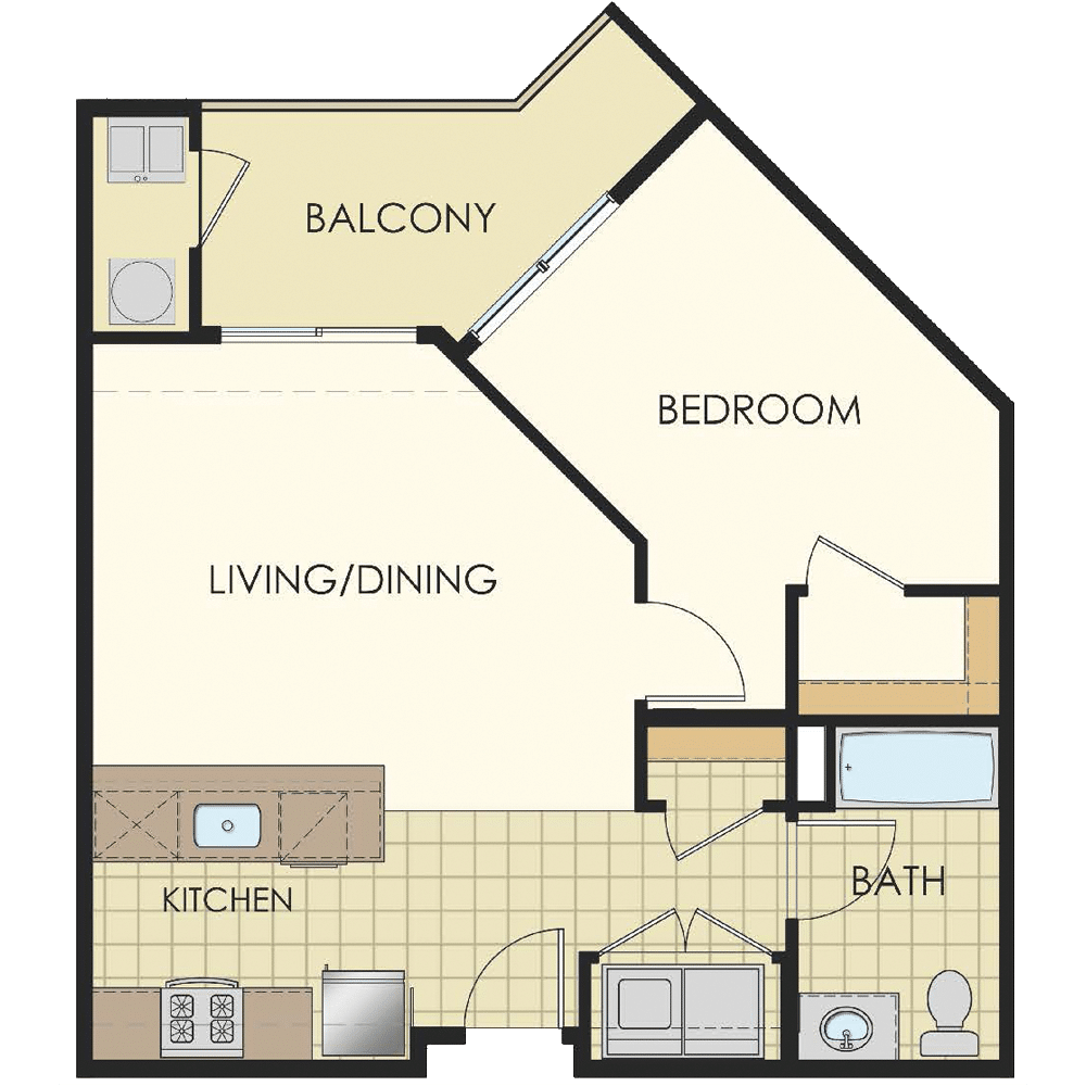 Station at Lyndhurst One Bedroom Floor Plans